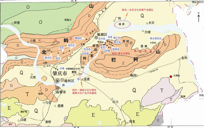 端砚概况及端砚石分布图